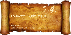 Taubert Györgyi névjegykártya